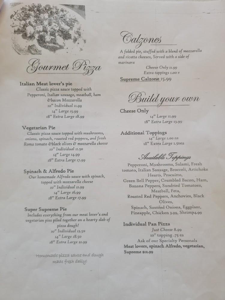Italian Grill & Pizzeria Menu image 2